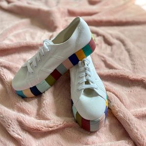 Multicolored Platform Sneakers
